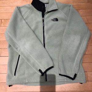 North Face Green Fleece, Large-Light Green w/black